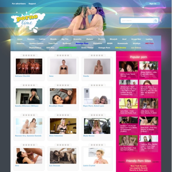 Pornotime homepage