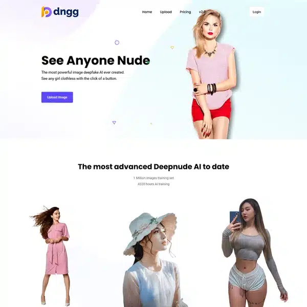 Deepnude homepage