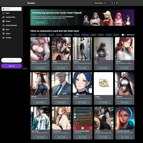 Dreamle homepage